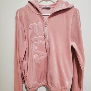 Fila half vip velour hoodie